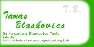 tamas blaskovics business card